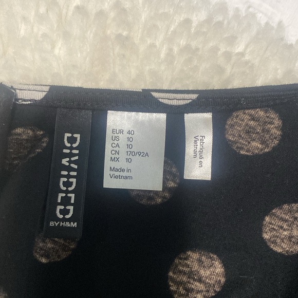 Black and white polka dot stretch dress - Picture 5 of 5